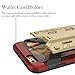 iPhone 5S Card Case, iPhone 5 Case - SOWOKO iPhone SE Shockproof Case [Kickstand Series] Slim Rugged Dual Layer Armor Heavy Duty Protection Cover for Apple iPhone 5S/5/SE (Red/Gold)