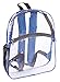 Clear See Through Transparent Backpack for BookBag, WorkBag, Daypack Easy Stadium Security Check Bag, Black Reinforced Adjustable shoulder straps for extra durability