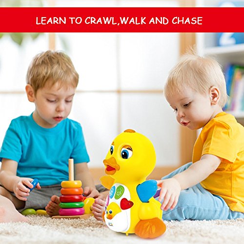 BestFire Musical Dancing and Singing Duck Toy – Walks, Flaps Wings - 6 Songs, Speaking and Sound Effect Modes - Toys Gift for Babies, Toddlers, Kids - Thumbnail 5