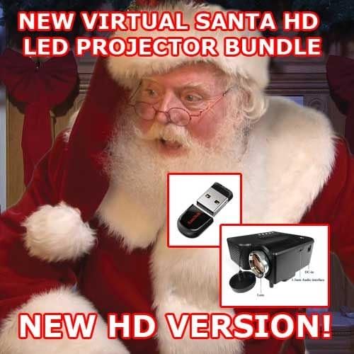 Virtual Santa Window Wall Screen Door Walking display Project Projecting Christmas Decor Decoration Xmas Light Indoor Outdoor Yard House Front Home Holiday Projector Reusable HD