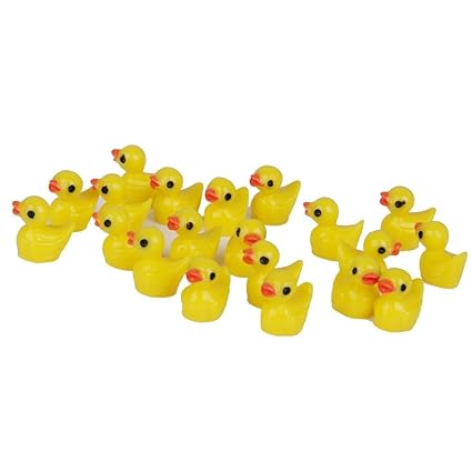 Electomania 20pieces Toy Fairy Garden Landscape Yellow Duck Decor (Yellow)