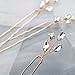 fxmimior Bridal Crystal Hair Pins Wedding Evening Party Hair Accessories Pack of 3 (rose gold)