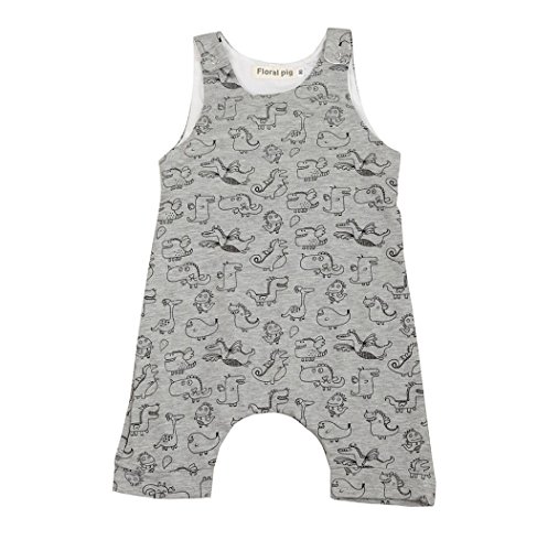 Sagton Kids Toddler Baby Boys Cartoon Dinosaur Print Romper Jumpsuit Clothes Costume