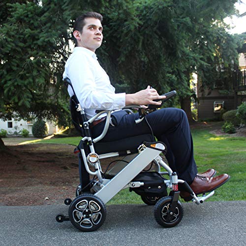 2019 Upgraded Folding Electric Powered Wheelchair with Travel Bag, Supports up to 265lb, Weighs 50lb, Up to 12 Mile-Range with 2 Batteries, FDA Approved for Air Travel, N5513A - Thumbnail 6