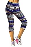 Pink Wind Womens Capri Leggings Tribal Gym Workout Yoga Pants Trousers
