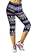 Pink Wind Womens Capri Leggings Tribal Gym Workout Yoga Pants Trousers