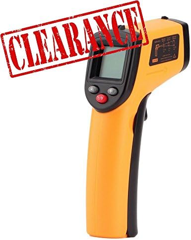 Digital Infrared Thermometer Laser Temperature Gun Non-contact -58℉ to 716℉ (-50℃ to 380℃) Instant-read Handheld,Battery Included