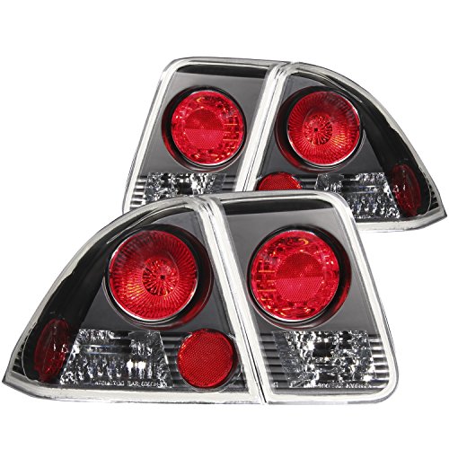 Anzo USA 221048 Honda Civic Black Tail Light Assembly - (Sold in Pairs)