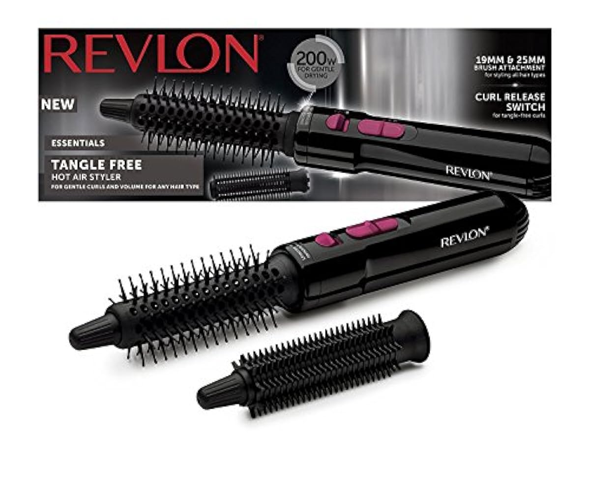 Revlon Tangle Free Hot Air Styler Ladies Gentle Curl Styling 200w