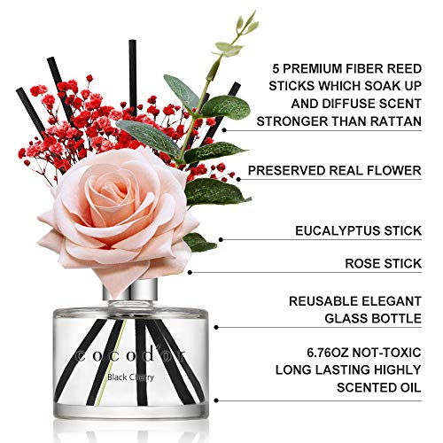 Cocod'or COCODOR Rose Flower Reed Diffuser/Pure Cotton/6.7oz(200ml)/1