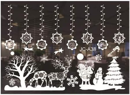 Yisscen Adesivo Per Finestre Natale Adesivo Per Finestre