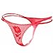 Pack of 2 Sexy T-Back Panties for Women. One Size Fit All Underwear Wrap in Rose Flower Shape with Gift Box and Valentine Card. Perfect as Gag and Surprise Valentine Lingerie Gift.