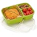 Leakproof, 3 Compartment, Bento Lunch Box, Airtight Food Storage Container (1 Pc) - Green