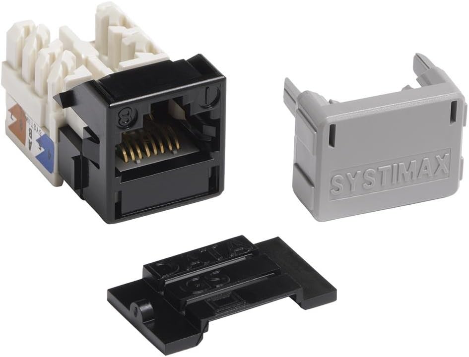 Commscope/Systimax GigaSpeed Cat6 Modular Jack, Black (Alternate P/N 700206667) MGS400BH-003