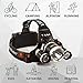 Active Pride Headlamp - Helmet Light - Led Headlamp Rechargeable - USB Flashlight - Waterproof Head Lamp - Work Headlamp - for Walking, Running, Camping - Camping Gear
