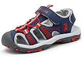 DADAWEN Boy's Girl's Summer Strap Closed-Toe Bump Toe Sport Sandal (Toddler/Little Kid/Big Kid)