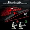 Zwini Laptop Cooling Pad 12"-17" Laptop Cooler Stepless Speed Fan Ultra Quiet Cooling Pad Stand with 5 Fans at 1400 RPM LED light 2 USB Ports
