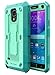 E LV Case for Galaxy Note 4 Case Shock Absorption/HIGH Impact Resistant Full Body Hybrid Armor Protection Defender Case Cover for Samsung Galaxy Note 4 - [Mint/Turquoise]