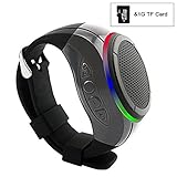 SVPRO Portable Wireless Bluetooth Watch Speaker wristhand watch speaker Multi-functional Bracelet Speaker with Hands-free call,Radio,Self-timer,Supporting USB,TF Card (X10, grey)