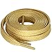 MiracleCat 2Pair Shoelaces for Sneakers, 55.12”/140cm Flat Shoe Laces Boot Strings with Step-resistant， high-hardness shoelace toe, Shoelaces for Athletic Sport Running Shoes, Golden Glitter