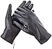 Nappa Leather Zipper Glove For Women, Touchscreen Cold Weather - Thinsulate Lined Gloves - Black - Large