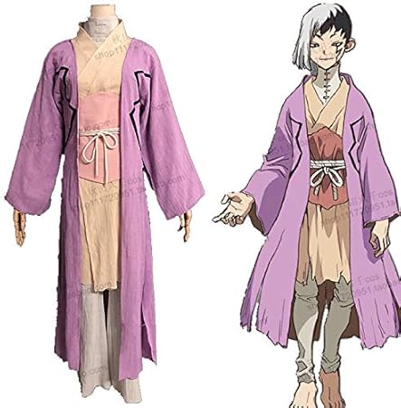 Amazon 完全セット コスプレ Dr Stone ドクターストーン 浅霧 幻 あさぎりゲン コスプレ衣装 ウィッグセット クリスマス イベント お祭り 男性m コスプレ 仮装 通販