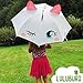 Unicorn Umbrella for Girls, Magical POP-OUT Golden Horn & Pink Ears, Easy To Open & Close, Great Gift & for Back to School Kids of all ages!