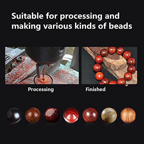 16 Pcs Mini Wooden Bead Maker, Carbide Ball Blade, Woodworking Milling Cutter Molding Tool Hardness Beads Router Bit Drills Bit Set Cemented Carbide Spherical Buddha Beads Woodworking Tool Kit