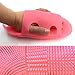 Silicone Body Scrubber, Soft Exfoliating Brush Shower Bathing Washing Glove Pad Sponge for Body Exfoliation and Massage, Easy to Use,More Hygienic, Suit for Sensitive and All Kinds of Skins(Pink)