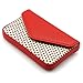 Partstock Multipurpose PU Leather Business Name Card Holder Wallet Leather Credit card ID Case / Holder / Cards Case with Magnetic Shut Red