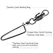 Dr.Fish Ball Bearing Swivels with Snap, Snap Swivels Fishing Tackle Stainless Saltwater & Freshwater Coast Lock Fishing Clips Terminal Tackle Line Lure Leader Connector Accesories