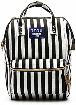 Student School Bag Backpack Cute Fashion Toddler Shoulder Bag Travel Softback Women's Backpack stripe 41X26X18CM