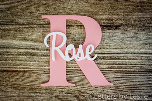 Nursery Name Sign Capital Letter Baby Name Plaque Personalized Nursery Baby Name Wall Hanging Nursery Wooden Wall Art