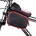 MF-HOME Bike Frame Bag,Bicycle Bag for Cell Phone,Waterproof 6.2 inch Touch Screen Mobile Phone Bag Bicycle Accessories(Red)