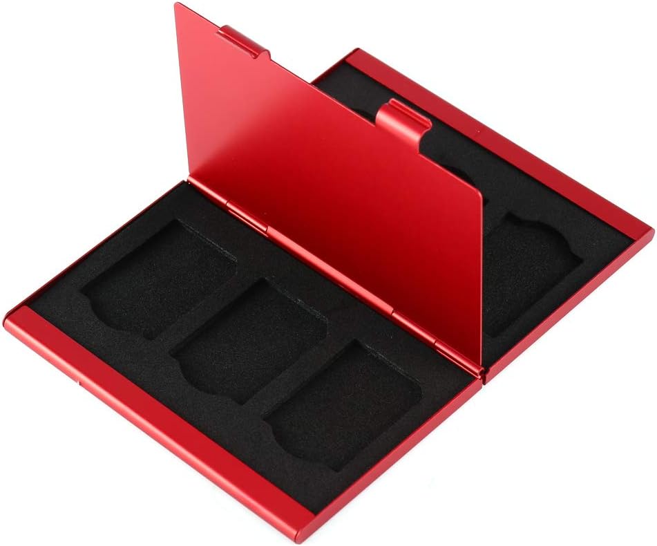 Estuche para tarjetas de memoria, aluminio portátil para 6 ...