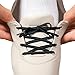 FOOTMATTERS No Tie Flat Stretch Shoe Laces - Elastic Laces 30 in (76 cm) – White - 3 Pairs
