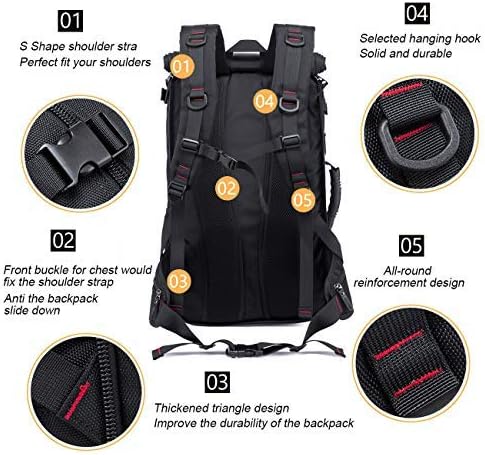 KAKA Travel Backpack, Carry On Backpack Durable Convertible Duffle Bag Fit for 15.6 Inch Laptop for Men and Women(Medium 35L) 5 KAKA Travel Backpack, Carry On Backpack Durable Convertible Duffle Bag Fit for 15.6 Inch Laptop for Men and Women(Medium 35L)