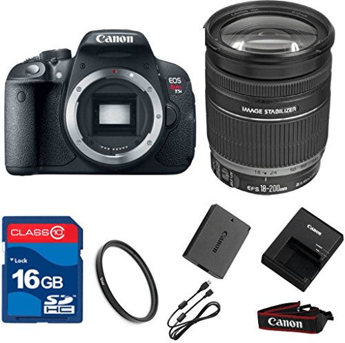 Canon T5I DSLR + 18-200mm IS Lens+ 16GB Memory + UV Filter + Deluxe Value - International Version Canon T5I DSLR + 18-200mm IS Lens+ 16GB Memory + UV Filter + Deluxe Value - International Version
