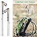 KESHES Trifold Trekking Poles Walking Sticks - 2-pc Lightweight Aluminum 7075 Collapsible & Adjustable Quick flip Lock Hiking Poles - eva Cork Grip Padded Strap - All Terrain Tips Carry Bag Included