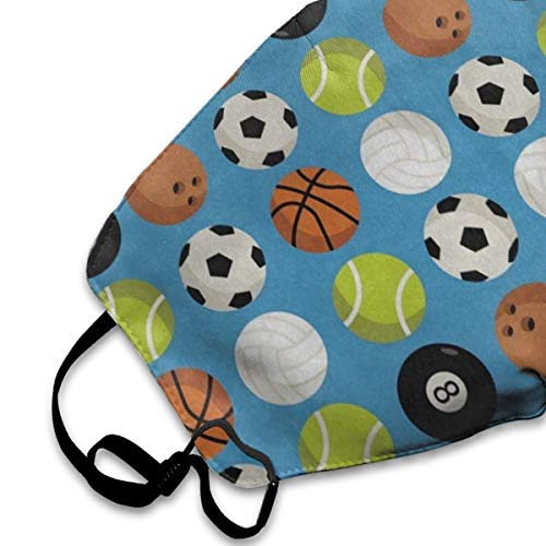 Face Mask Soccer Basketball Baseball American Football Vintage Cycling Half Face Earloop Mouth Mask for Man - Thumbnail 2