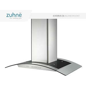 Zuhne iChorus 36-Plus Island Ductless Range Hood
