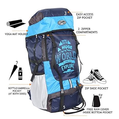 POLESTAR XPLORE 55 ltrs with Rain Cover Rucksack Hiking Backpack