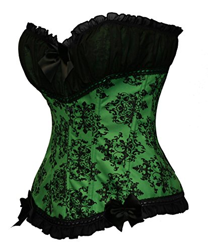 BSLINGERIE Women Black Bustier Shapewear Lace Up Corset Top