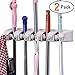 ONMIER 2 Pack Mop and Broom Holder wall mount Garage Organization Hanger Wall Mounted, Hanging Tool Organizer Storage Rack for Home Gard Yard Item - 5 Slots and 6 Hooks