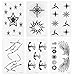 SQDeal 18 Sheets Fashion Black Unisex Pattern Removable Premium Waterproof Temporary Tattoo Body Art Stickers Various Cool Symbols: Skull/Sun/Stars/Anchor/Angel/Cupid etc.
