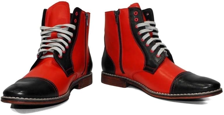 mens red ankle boots