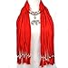 HUAN XUN Women's Lucky Alloy Elephant Jewelry Pendant Scarf