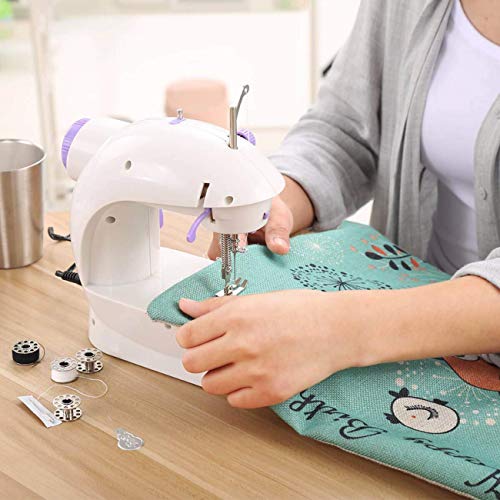 Boxtree Sewing Machines,Portable Mini Sew Machine with Needle Protector,Adjustable Double Speed with Foot Pedal