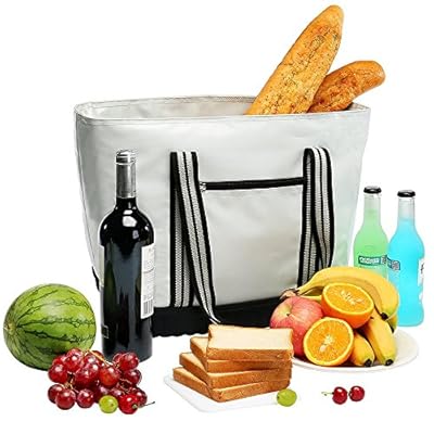 YONOVO 25L Insulated Cooler Bag with Hard Bottom YKK Zipper and FDA Liner for Picnic Outdoor Party