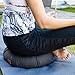 Seat Of Your Soul Meditation Cushion Gray – 10 Colors Round Yoga Pillow; Zipper Organic Cotton Zafu Cover & Extra Liner to Adjust USA Buckwheat Hulls; Floor Pouf for Sitting Kids, Men or Women
